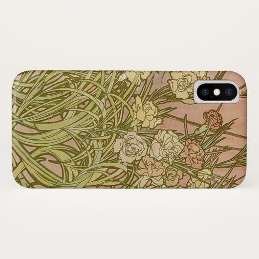 Art Nouveau Alfonse Mucha Bloemanjer bloemen Case-Mate iPhone Case (Achterkant (horizontaal))