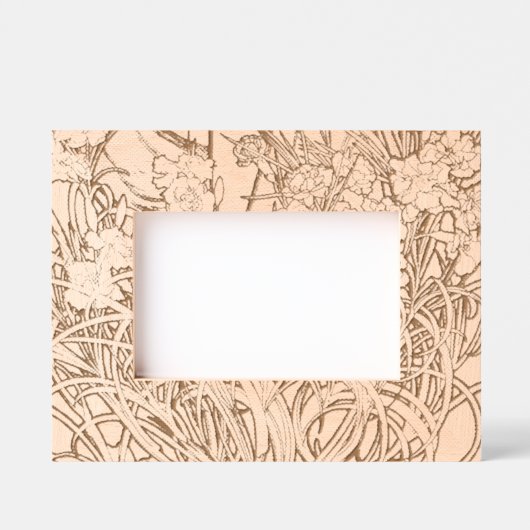 Art Nouveau Alfonse Mucha Bloemanjer bloemen Gegraveerde Lijstjes (Voorkant)