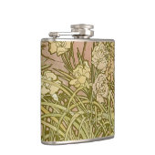 Art Nouveau Alfonse Mucha Bloemanjer bloemen Heupfles (Rechts)