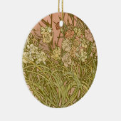 Art Nouveau Alfonse Mucha Bloemanjer bloemen Keramisch Ornament (Rechts)