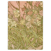 Art Nouveau Alfonse Mucha Bloemanjer bloemen Klembord (Achterkant)