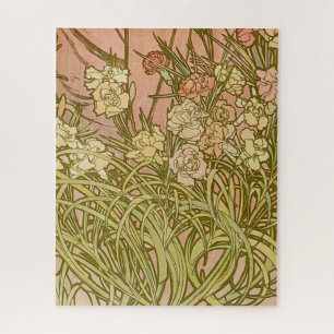 Art Nouveau Alfonse Mucha Bloemanjer bloemen Legpuzzel