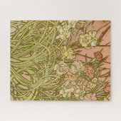Art Nouveau Alfonse Mucha Bloemanjer bloemen Legpuzzel (Horizontaal)