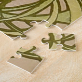 Art Nouveau Alfonse Mucha Bloemanjer bloemen Legpuzzel (Zijkant)