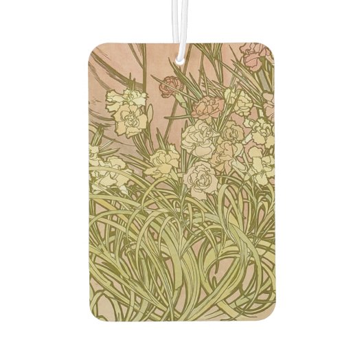 Art Nouveau Alfonse Mucha Bloemanjer bloemen Luchtverfrisser (Achterkant)
