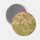 Art Nouveau Alfonse Mucha Bloemanjer bloemen Magneet (Voorkant / Achterkant)