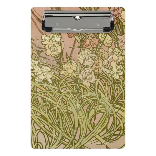 Art Nouveau Alfonse Mucha Bloemanjer bloemen Mini Klembord (Voorkant)