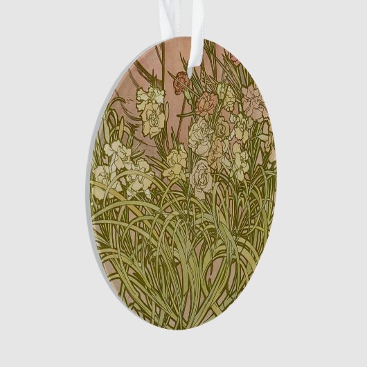 Art Nouveau Alfonse Mucha Bloemanjer bloemen Ornament (voorkant)