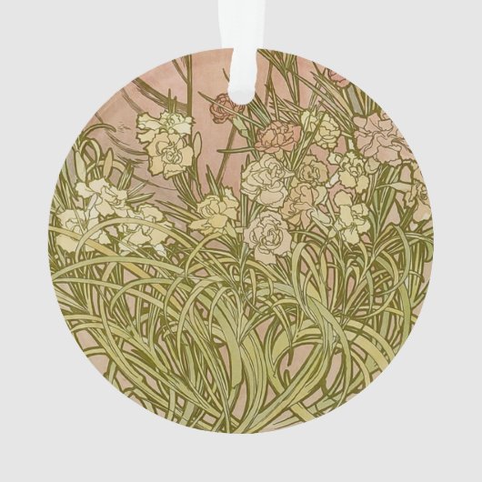 Art Nouveau Alfonse Mucha Bloemanjer bloemen Ornament (achterkant)