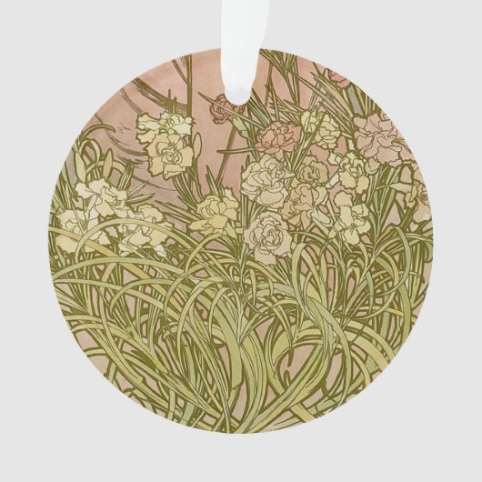 Art Nouveau Alfonse Mucha Bloemanjer bloemen Ornament (voorkant)