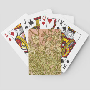 Art Nouveau Alfonse Mucha Bloemanjer bloemen Pokerkaarten