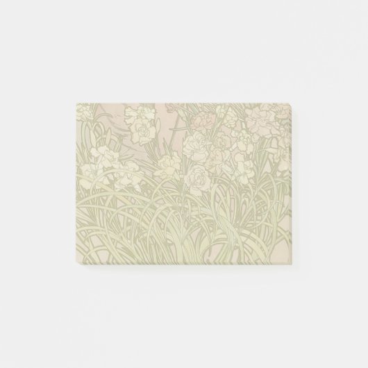 Art Nouveau Alfonse Mucha Bloemanjer bloemen Post-it® Notes (Voorkant)