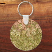 Art Nouveau Alfonse Mucha Bloemanjer bloemen Sleutelhanger (Voorkant)