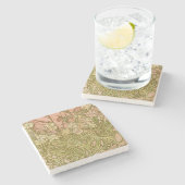 Art Nouveau Alfonse Mucha Bloemanjer bloemen Stenen Onderzetter (Zijkant)