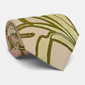 Art Nouveau Alfonse Mucha Bloemanjer bloemen Stropdas (Opgerold)