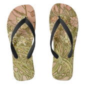 Art Nouveau Alfonse Mucha Bloemanjer bloemen Teenslippers (Voetbed)