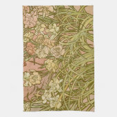 Art Nouveau Alfonse Mucha Bloemanjer bloemen Theedoek (Verticaal)