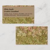 Art Nouveau Alfonse Mucha Bloemanjer bloemen Visitekaartje (Voorkant / Achterkant)