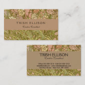 Art Nouveau Alfonse Mucha Bloemanjer bloemen Visitekaartje (Voorkant / Achterkant)