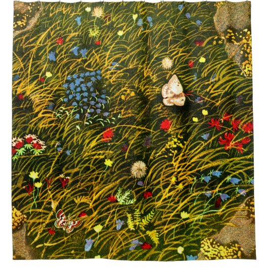 Art Nouveau Alpenweide Douchegordijn (Voorkant)