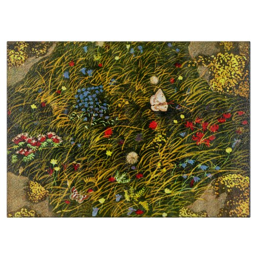 Art Nouveau Alpenweide Snijplank (Voorkant)