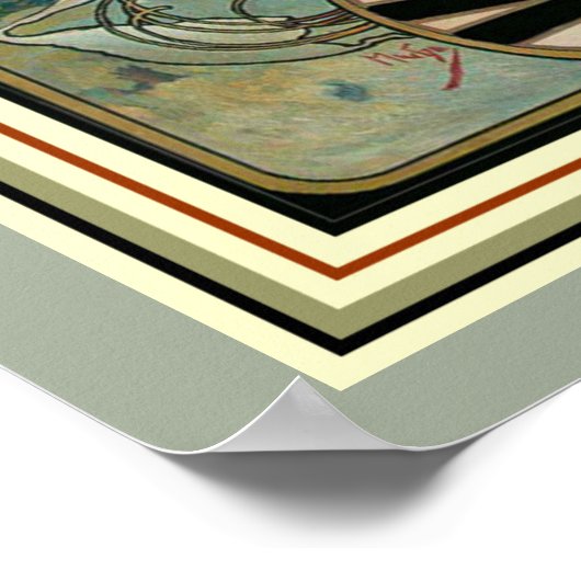 Art Nouveau Alphonse Mucha ad Poster 16 x 20 (Hoek)