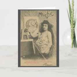 Art nouveau Alphonse mucha art model Kaart