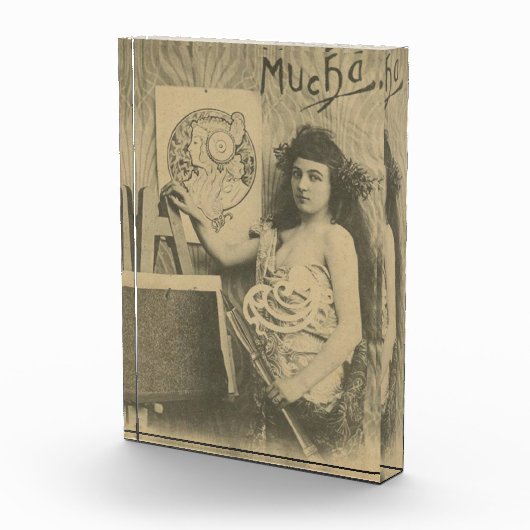 Art nouveau Alphonse mucha art women model Fotoblokken (Rechts)