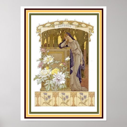 Art Nouveau Alphonse Mucha atomne 12 x 16 Wall Art Poster (Voorkant)