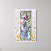Art Nouveau Alphonse Mucha Avondbeschouwing Canvas Afdruk (Voorkant)