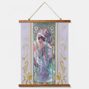 Art Nouveau Alphonse Mucha Avondbeschouwing Hangend Wandkleed