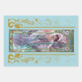 Art Nouveau Alphonse Mucha Avondbeschouwing Inpakpapier Vel (Voorkant 3)