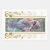 Art Nouveau Alphonse Mucha Avondbeschouwing Inpakpapier Vel (Voorkant 2)