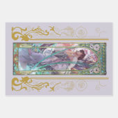 Art Nouveau Alphonse Mucha Avondbeschouwing Inpakpapier Vel (Voorkant)