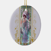 Art Nouveau Alphonse Mucha Avondbeschouwing Keramisch Ornament (Rechts)