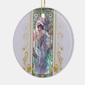 Art Nouveau Alphonse Mucha Avondbeschouwing Keramisch Ornament (Links)