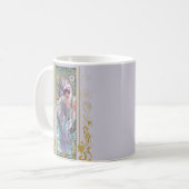 Art Nouveau Alphonse Mucha Avondbeschouwing Koffiemok (Voorkant links)