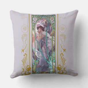 Art Nouveau Alphonse Mucha Avondbeschouwing Kussen