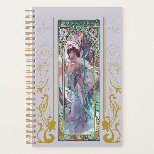 Art Nouveau Alphonse Mucha Avondbeschouwing Planner (Voorkant)