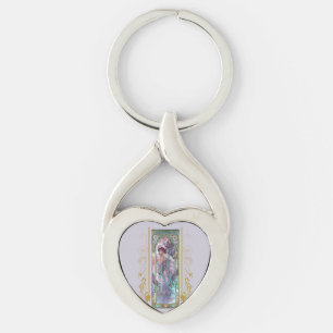 Art Nouveau Alphonse Mucha Avondbeschouwing Sleutelhanger
