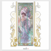 Art Nouveau Alphonse Mucha Avondbeschouwing Sticker (Vel)