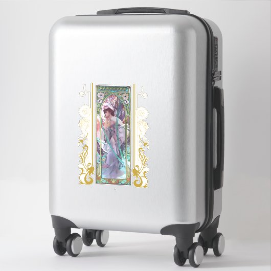 Art Nouveau Alphonse Mucha Avondbeschouwing Sticker (Koffer)