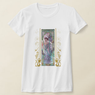 Art Nouveau Alphonse Mucha Avondbeschouwing T-shirt