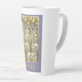 Art nouveau alphonse mucha bloemenkunst 1901 paars latte mok (Rechterhoek)