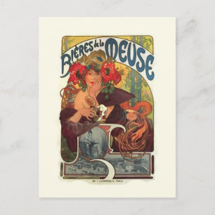  Art Nouveau Alphonse Mucha Briefkaart
