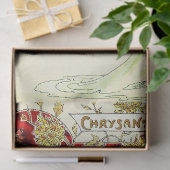 Art nouveau Alphonse Mucha Chrysanthemum herfst Tissuepapier (Geschenk)