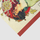 Art nouveau Alphonse Mucha Chrysanthemum herfst Tissuepapier (Detail)
