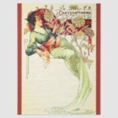 Art nouveau Alphonse Mucha Chrysanthemum herfst Tissuepapier (Voorkant)