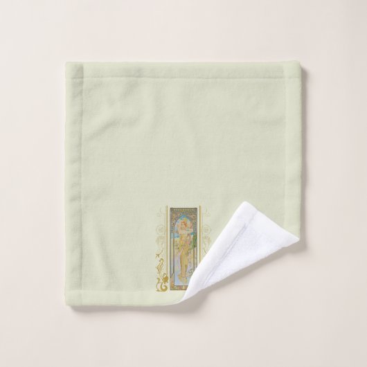 Art Nouveau Alphonse Mucha - De helderheid van de  Bad Handdoek (Wasdoekje)