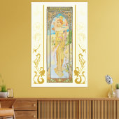 Art Nouveau Alphonse Mucha De Helderheid van de Da Canvas Afdruk (Insitu (Woonkamer))